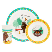The Gruffalo - 3pc Kids Dinner Set by Polar Gear | Gruffalo Plates, Bowls Sets with Kids Cup | Dishwasher and Microwave Safe Dinnerware Set | Childre