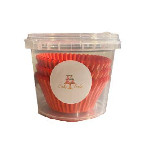 Cake N Bake Cupcake Muffin Baking Cases (Red, 75)