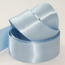 Double Faced Satin Ribbon. 7mm, 10mm, 15mm & 25mm. 58 Colours. 1m Cut Length (7mm, Ice Blue Saxe Col610)