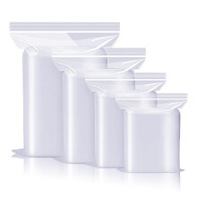 Resealable Plastic Bags, Clear Grip Seal Bags for Storage - Suit for Nuts, Grains, Collectibles, Clothes - 14X20cm 100PCS