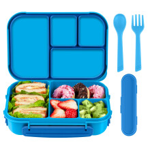 Amathley Lunch Box Kids,Bento Box Adult,Leakproof Lunch Containers for Adults/Kids/Toddler,1200ML-4 Compartments Bento Boxes with Utensil,Microwave &