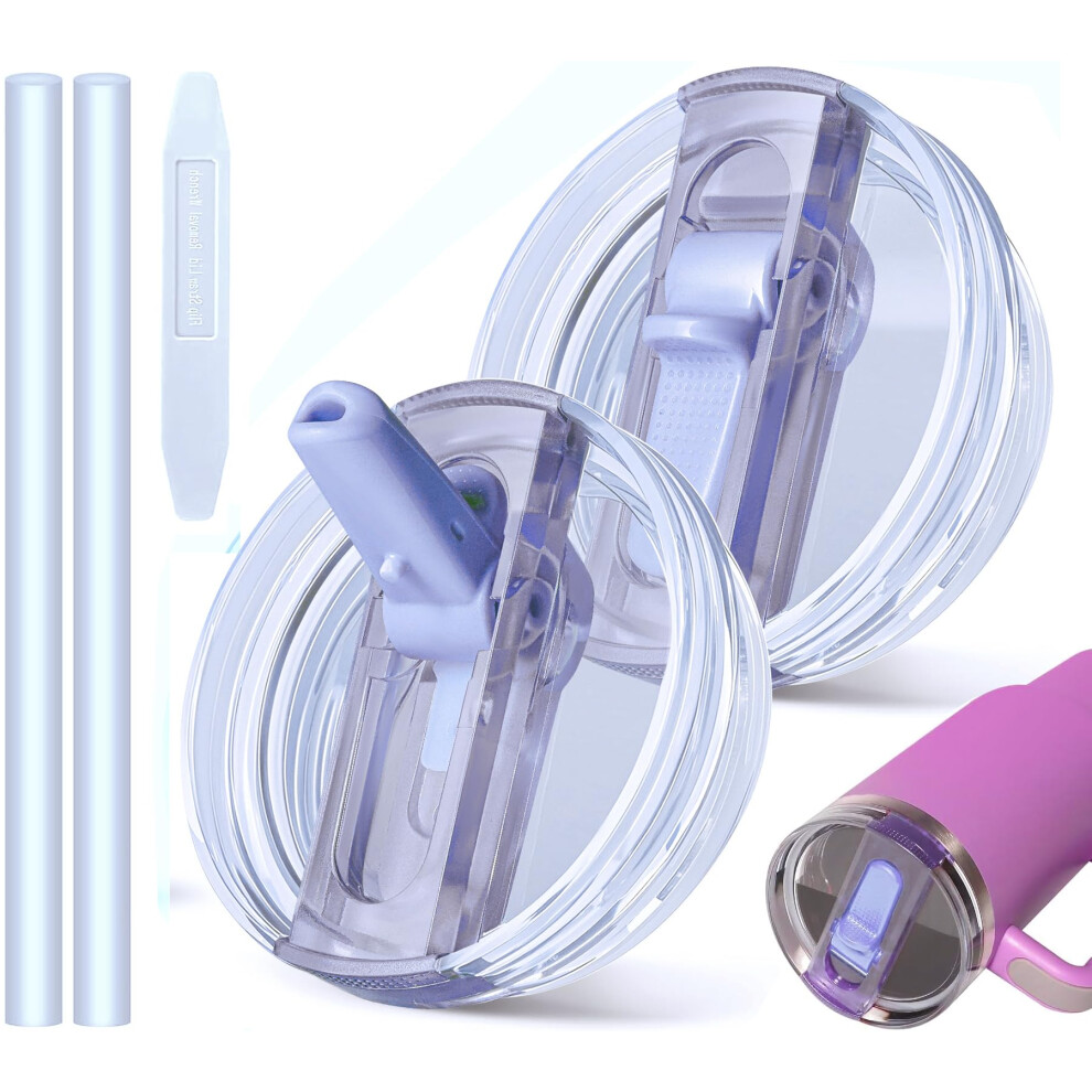 30Oz Leakproof Lids For Stanley Cup - Tumbler Detachable Flip Straw Lid,Lids Replacement For Stanley Cups,Travel Cup Accessories,Set With Cover,Straw Maxricus