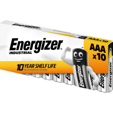 Energizer Industrial Alkaline AAA Battery LR03 1.5V - Pack of 10