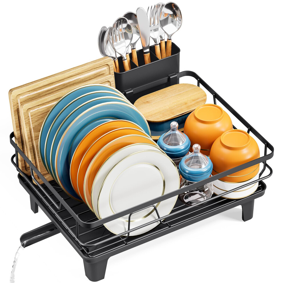 Urackify Dish Drainer Rack, Dish Rack For Kitchen Counter, Drainer Board Rack, Steel Kitchen Sink Drainer Rack With Drainboard, Efficient Drainage, D 68123734