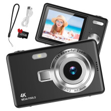 Digital Camera 1080P FHD 44MP with 2.4" LCD Screen,16X Digital Zoom, Compact Portable Vlogging Camera with 32gb SD Card for Kids Teen Students Beginn