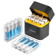 Zepath Rechargeable Battery AA Lithium 16 Pack with Charger, 3000mWh High Capacity Rechargeable Batteries 1.5V Constant Output Lithium AA Battery, Ba