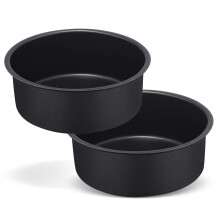 HaWare 6 inch Cake Tin, Non-Stick Stainless Steel Baking Pan Set of 2, Small Birthday Wedding Layer Round Cake Tins for Baking Roasting Serving, Heal