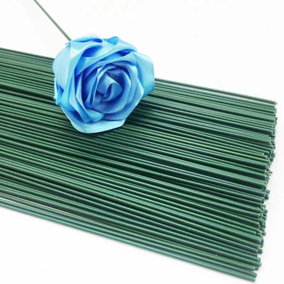 50 Pieces Floral Wire Stems, 2 Mm Green Florist Wire, 30 Cm Bouquet Stems Craft Supplies For Handmade Diy Flower Arrangements, Floristry, Wreath Garl 74674206