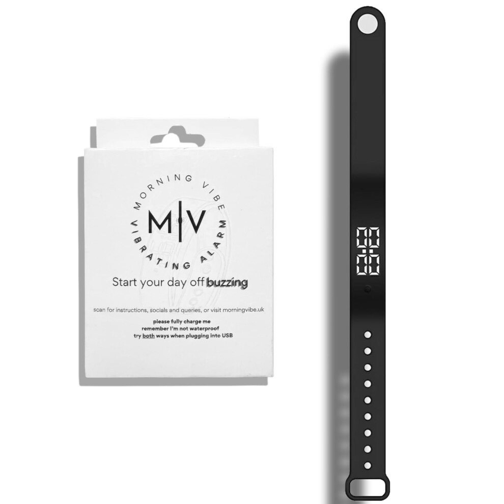Morning Vibe - Silent Vibrating Alarm Clock Watch - Will not Disturb Others - for Those with Partners/New Borns and Hearing Impaired/Deep Sleepers --image-OPC-PMGTQKZ-NEW