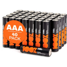 100PP AAA batteries 40 pack Alkaline batteries disposable Triple Aaa batteries Triple A Battery 1.5 Volt 10 year shelflife for toys fairy Lights etc