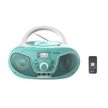 Roxel RCD-S70BT Portable Boombox CD Player with Remote Control, FM Radio, USB MP3 Playback, 3.5mm AUX Input, Headphone Jack, LED Display Wireless Mus