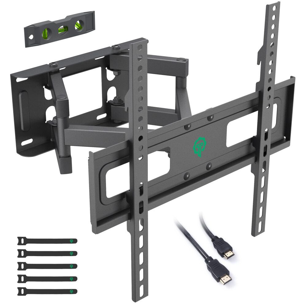 Tiptop Gear Tv Wall Bracket For 32-60 Inch, Swivels Tilts Extends, Double Arm Full Motion Tv Wall Mount Holds Up To 45Kg, Max. Vesa 400X400mm, Includ 42799580