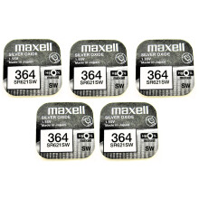 5 Maxell Watch Batteries Button cell SR621SW