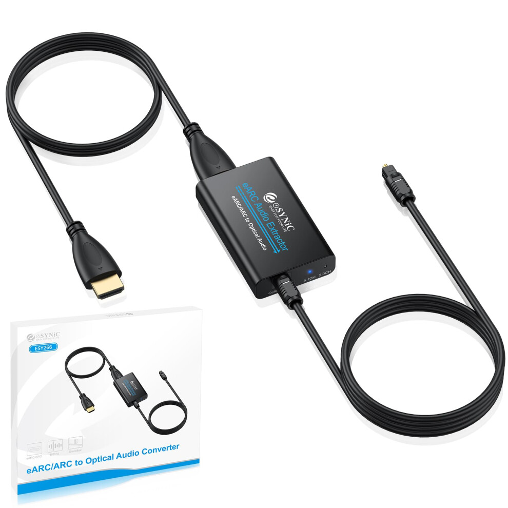 Photos - Educational Toy eSynic Professional 192khz ARC eARC Audio Extractor ARC HDMI to Optical Audio Extractor with HDMI & Optical Cable Support 5.