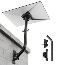 Starlink Gen 3 Mount 360 Adjustable V3 Starlink Wall Mount Starlink Gen3 Pole Mounting Kit with Starlink Gen 3 Pipe Adapter for Gen3 Starlink Intern