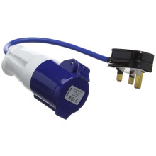 Powermaster 818738 13A-16A Fly Lead Converter 13A Plug to 16A Socket