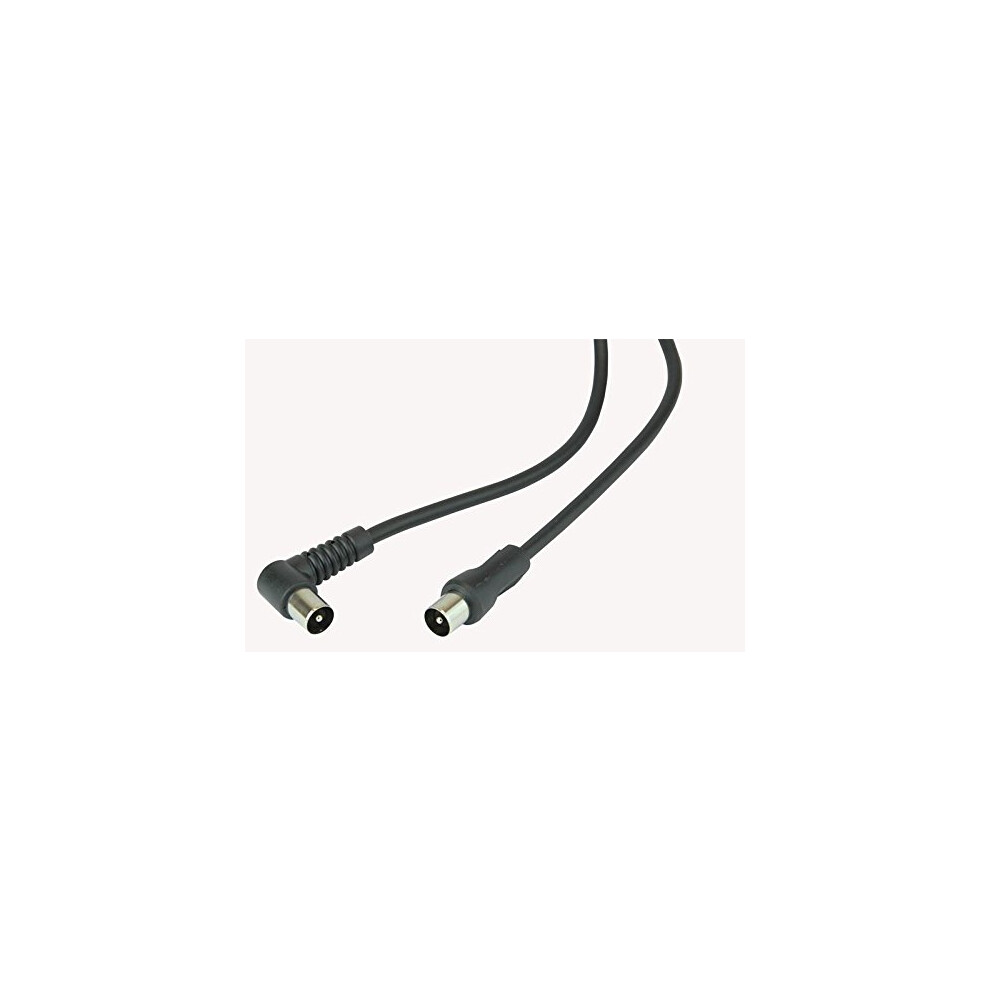 Pro Signal Jr9009b/2M -Rohs Tv Aerial Lead, 90 Degree Coax Plug To Straight Coax Plug, 2M Black 90971488
