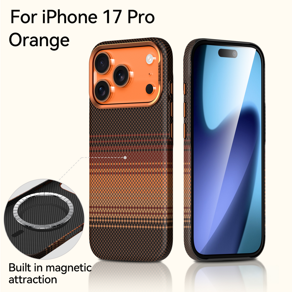 Textured Weave Case With Magsafe For Iphone 17 Pro Â Orange 6925861118289