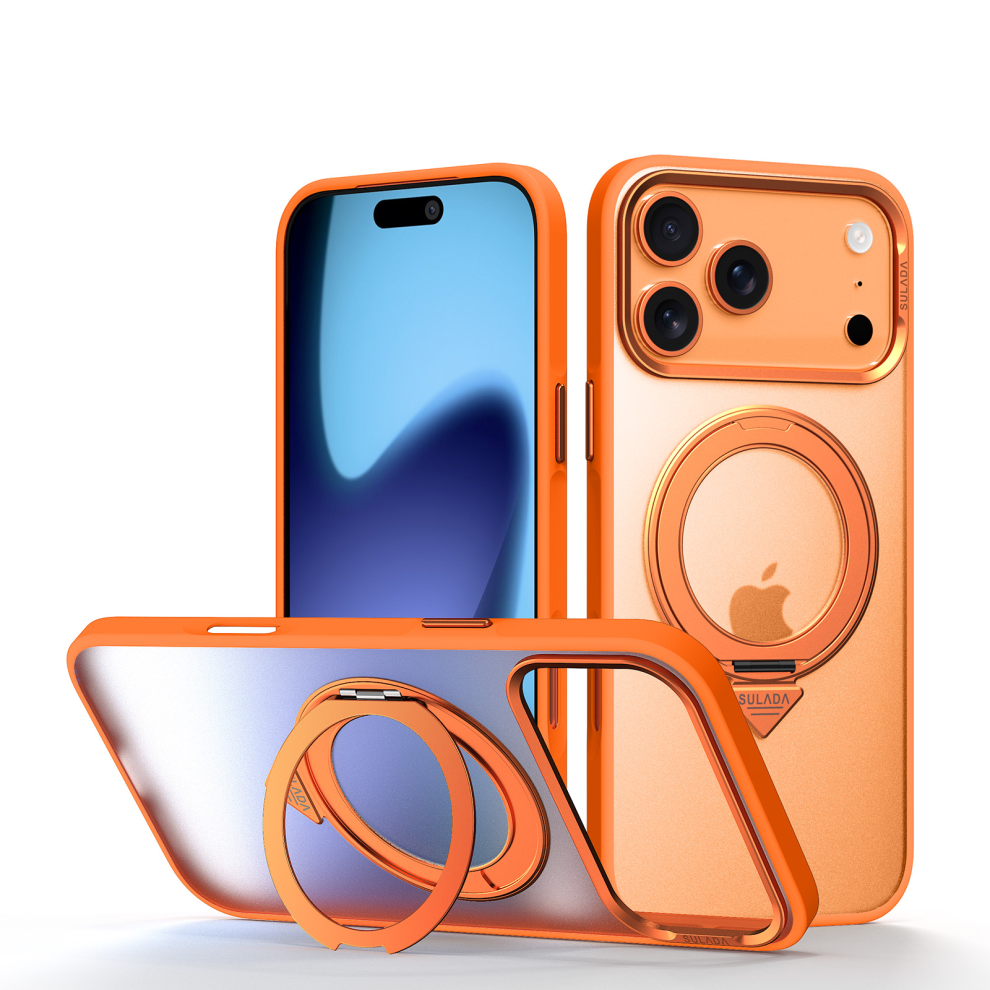 Rotating Kickstand Case With Magsafe For Iphone 17 Pro Â Orange 6925861118791