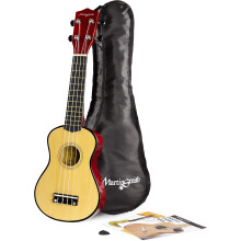 Martin Smith UK-212-A Soprano Ukulele with Ukulele Bag & Chord Book, Natural