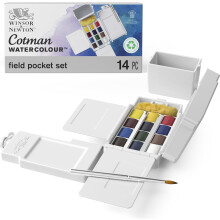 Winsor & Newton Cotman Water Colours - 1/2 Pans, Field Box