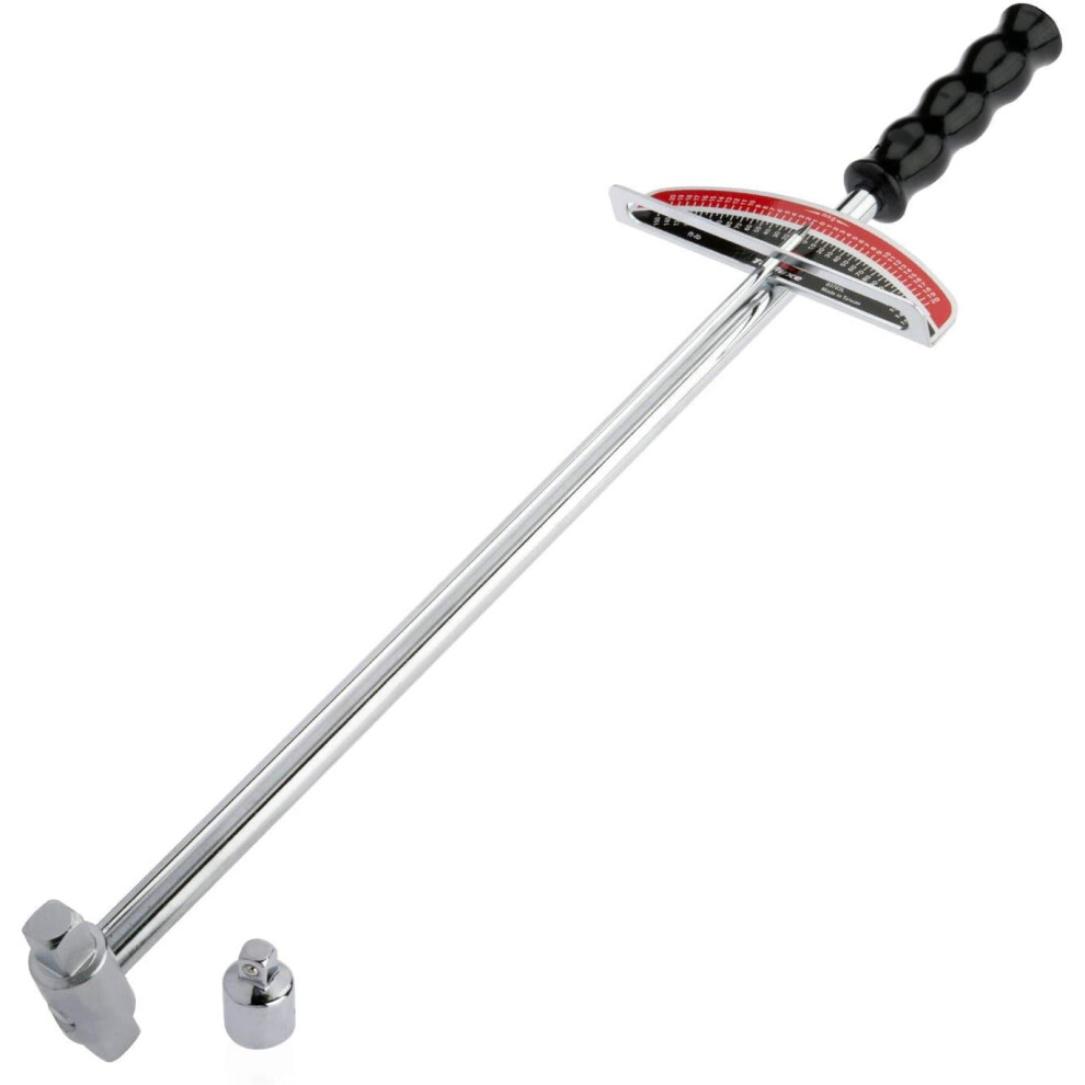Tooluxe 03703L Dual Drive Beam Style Torque Wrench | 3/8Â & Â½Â Drives | 17Â Length | 0-150 Ft-Lbs | Sae | Premium Steel Alloy 733353163695