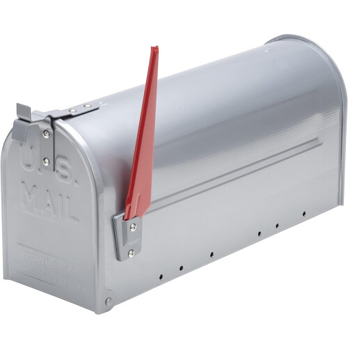 Sterling US Aluminium Mailbox - Silver