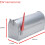 Sterling US Aluminium Mailbox - Silver 4