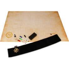 ENHANCE RPG Grid Mat - Tabletop DnD Map (24x36 inch) Role Playing Dry Erase DnD Mat Complete Gaming Set for Masters and Starters, Erasable Parchmen...