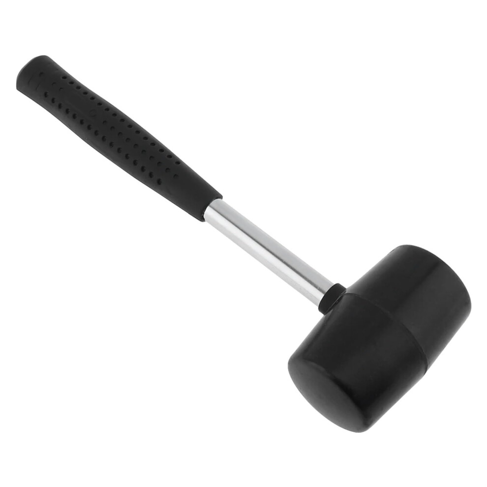 Rubber Hammer 320g Black Round Head Non-Slip Handle Floor Tile Hammer DIY Hand Tool-image-OPC-PMGTSK7-NEW