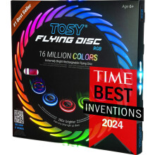 TOSY Flying Disc - 16 Million Color RGB LEDs, Extremely Bright, Smart Modes, Auto Light Up, Rechargeable, Waterproof, Birthday, Camping Gift, 175g ...