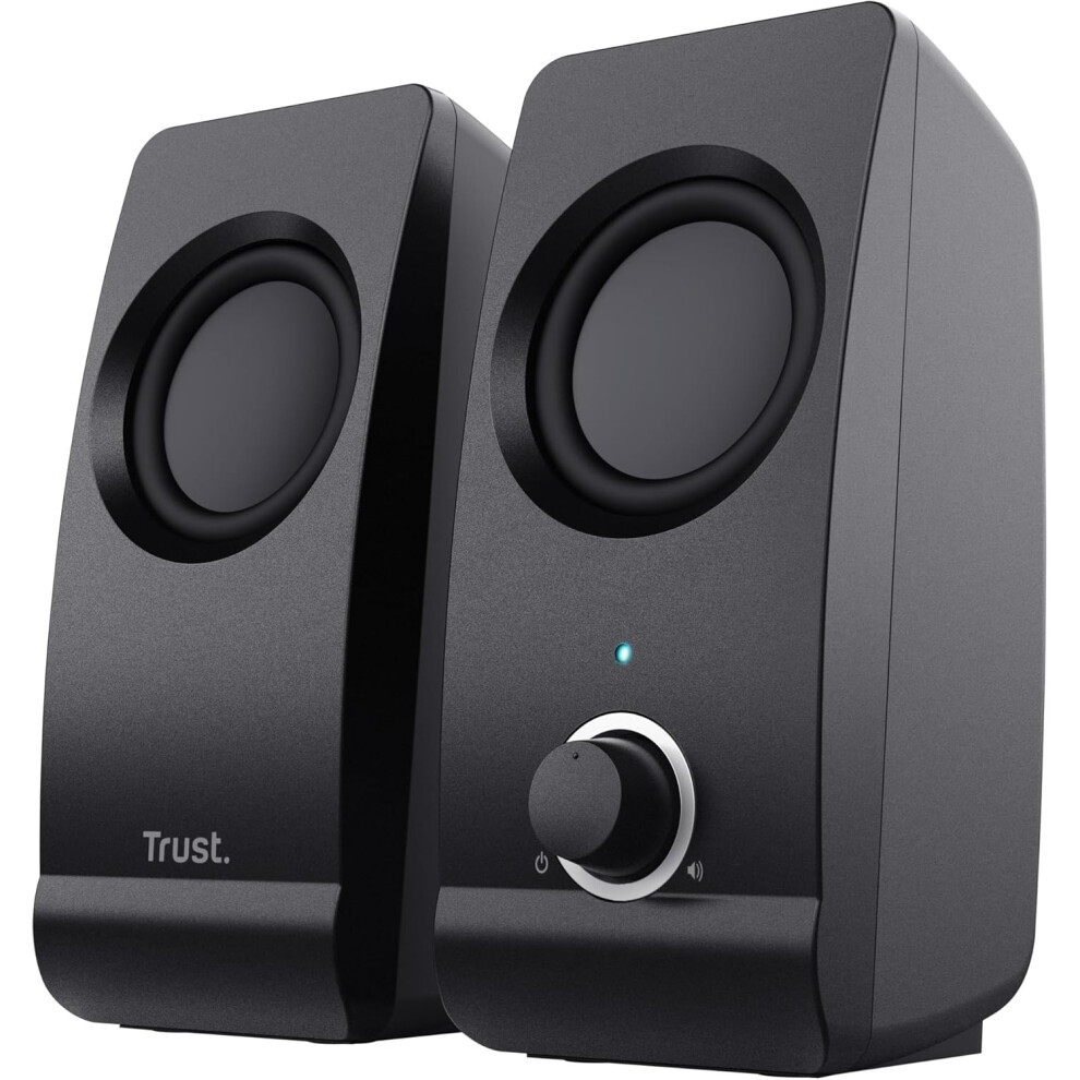 Trust Remo 2.0 Pc Speakers, 16W (8W Rms), Usb Powered, Jack 3.5Mm, Stereo Speaker Set With Volume Control, Compact Sound System For Computer And La... 5053163205589