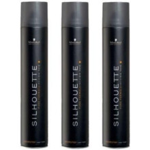 SCHWARZKOPF SILHOUETTE SUPER HOLD HAIRSPRAY BLACK 3 x 750ml