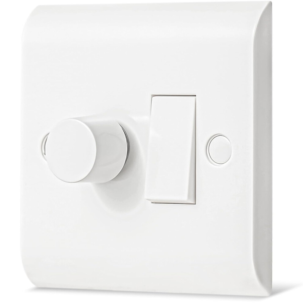 Led Dimmer And Rocker Wall Light Switch Combo, 2 Gang 2 Way Switch & Trailing Dimmer On/Off Trailing Edge Switches For Led/Halogen Bulbs/Incandesce... 6974529186047