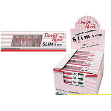 Full box of 24 packs, David Ross, slim, 5 mm, 10 tar filter, each pack, extra slim tips, 5 mm, total 240 filters