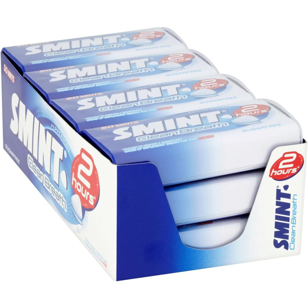 Smint Sugar Free Mints – 2 Hour Clean Breath, 50 Xxl Peppermint Flavour - 12 Tins - Image 3