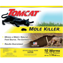 Tomcat Mole Killer(a) - Worm Bait - Includes 10 Worms per Box - Mimics a Mole's Natural Food Source - Ready-to-Use Mole Killer - Effective Against ...