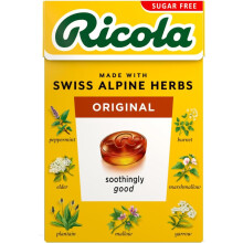 Ricola Original Sugar Free Swiss Herbal Sweets, Herb Drops, Sweet Box 45g - Pack of 20 Boxes