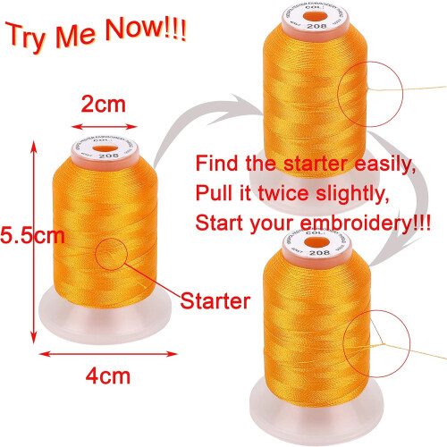 New brothread 80 Spools Janome Colours Polyester Machine Embroidery Thread Kit 500M Each Spool - NewColours Assortment 2