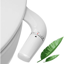 Bidet Attachment for Toilet UK- WITHLENT Left Hand Bidet Ultra-Slimt Non-Electric Dual Nozzle (Frontal & Rear Wash) Adjustable Water Pressure, Wate...