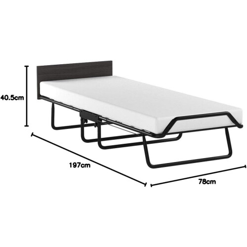 Jay-Be Visitor Contract Folding Bed with Performance e-Fibre Mattress and Automatic Folding Legs, Compact, Single, Black 2