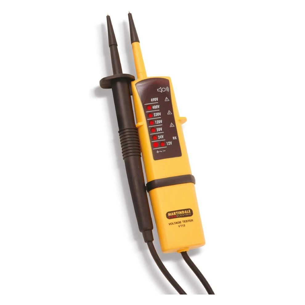 Martindale Vt12 Two Pole Voltage And Continuity Tester, Yellow 5036162185595