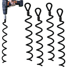 Jayzod 18 Inch Spiral Earth Ground Heavy Duty Shed Anchor Kit Ideal as Dog tie Out Stake Securing Animals, Tents, Canopies, Sheds, Car Ports, Swing...