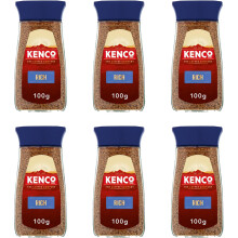 Kenco Rich Instant Coffee 100g (Pack of 6 Jars, Total 600g)
