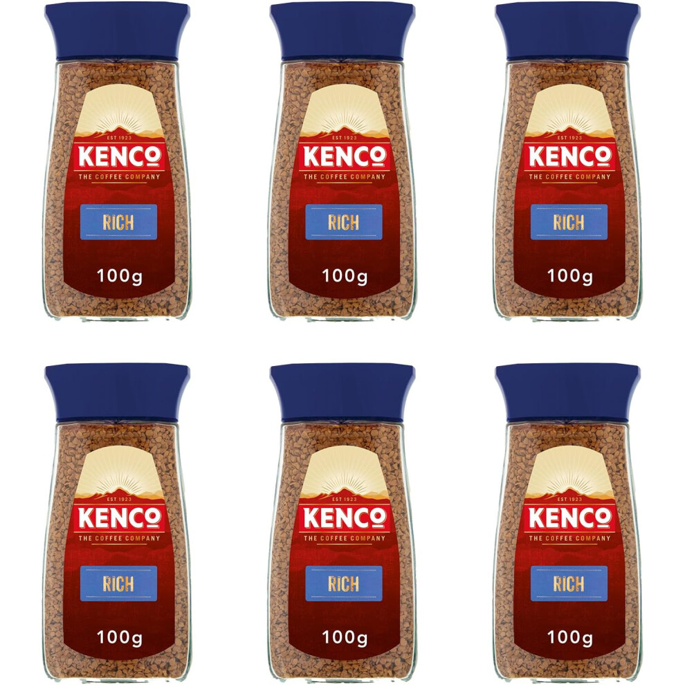 Kenco Rich Instant Coffee 100G (Pack Of 6 Jars, Total 600G)