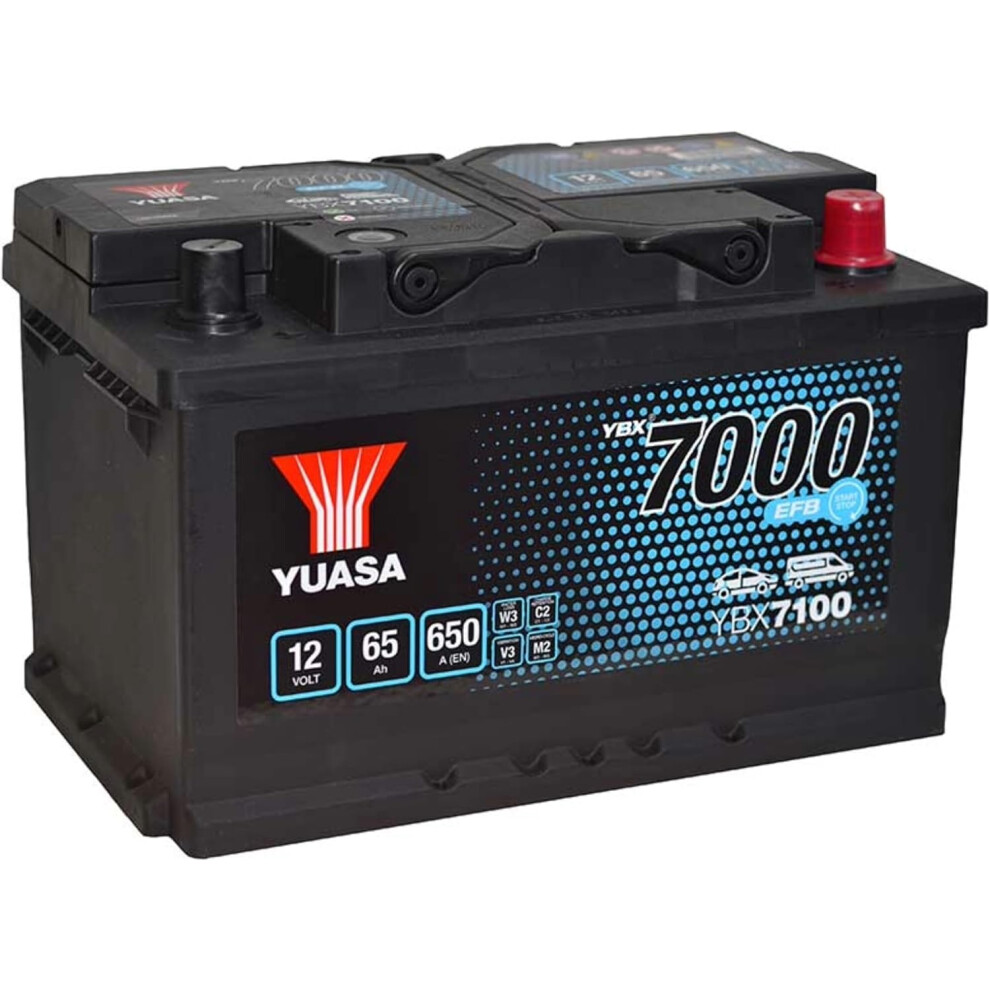 Yuasa Ybx7100 12V 65Ah 650Cca Efb High Performance Start Stop Car Battery 5050694029219