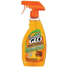 2 x Orange Glo Wood Furniture 2 in 1 cleaner and polish spray Bottles 473ml with Ultra Plush Microfiber Cloth