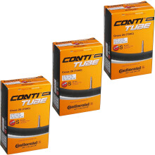 Continental Cross 28 700 x 32-42c Bike Inner Tubes - Presta 42mm Valve (Pack of 3), Black
