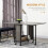 Homcom HOMCOM Mobile Drop Leaf Table, Folding Dining Table with 6 Wheels & Storage Shelf for Small Spaces, Kitchen, Dining Room, Grey 4