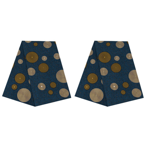 2pcs 6 Yards African Polyester Wax Prints Fabric f